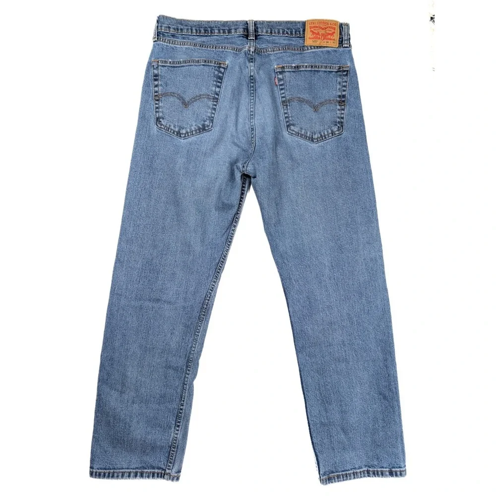 Levi's 505 Regular Fit Blue Stone Wash Denim Straight Leg Jeans Men's Size 36x30